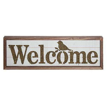 Welcome Sign w/ Moss Accent - The Fox Decor